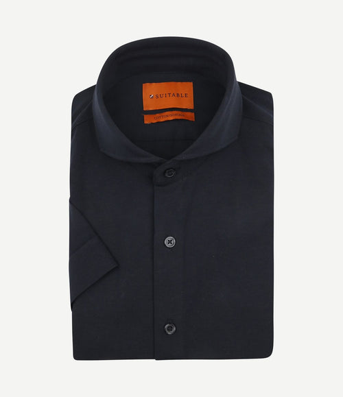Shortsleeve sorona overhemd erik donkerblauw