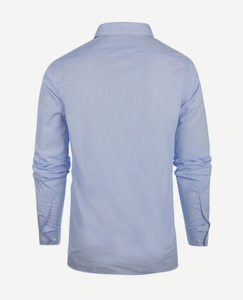 Overhemd gestreept extra lange mouw cutaway light blue