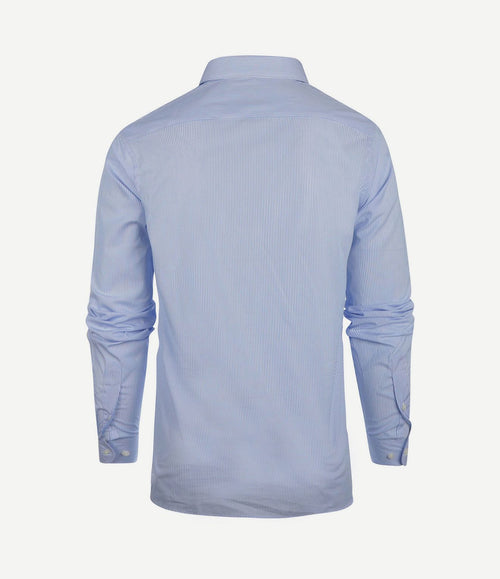 Overhemd gestreept extra lange mouw cutaway light blue