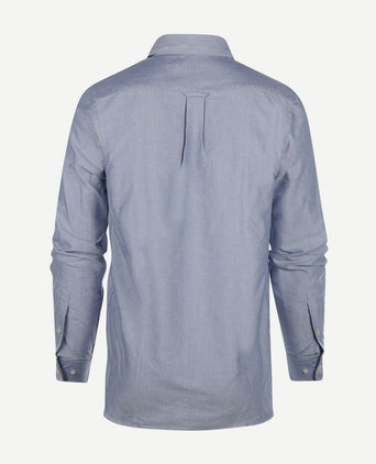 Overhemd Oxford melange blauw