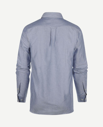 Overhemd Oxford melange blauw
