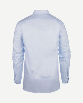 Overhemd twill extra lange mouw lichtblauw