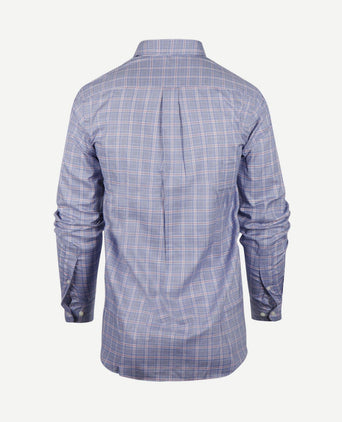 Overhemd ruiten blauw rood