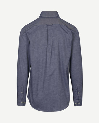 Overhemd twill blauw