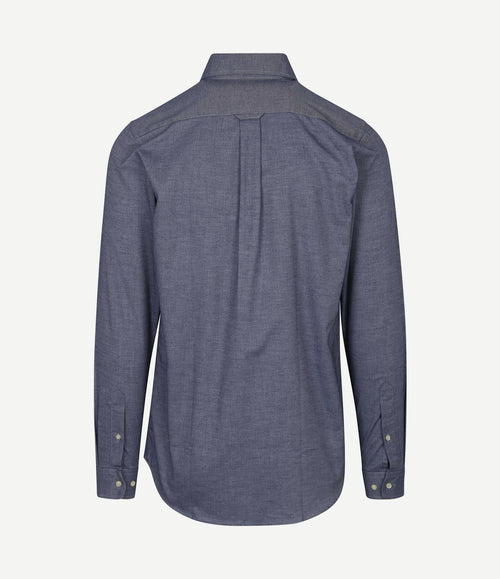 Overhemd twill blauw