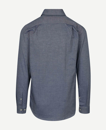 Overhemd twill blauw