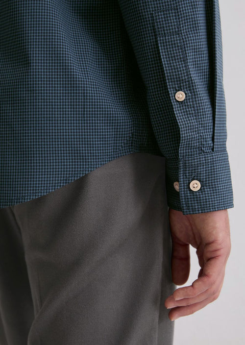 Overhemd ruiten vichy donkerblauw