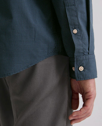 Overhemd ruiten vichy donkerblauw