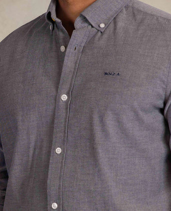 Overhemd bd barn twill donkerblauw