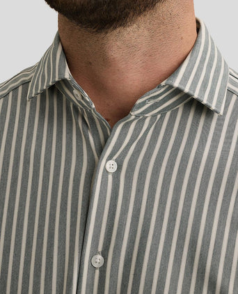 Overhemd elevated knit streep blauw
