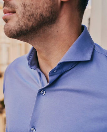 Sorona overhemd mid blauw