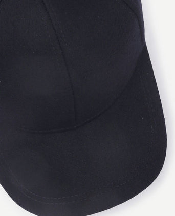 Cap wool blend donkerblauw