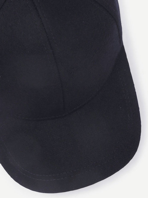 Cap wool blend donkerblauw