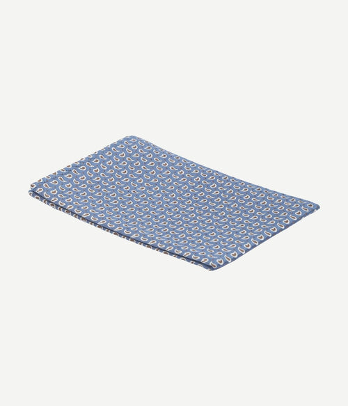 Suitable zijde pochet paisley donkerblauw