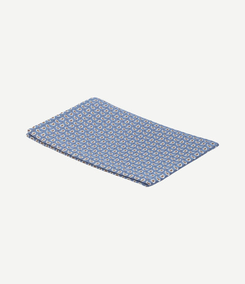 Zijde pochet paisley donkerblauw