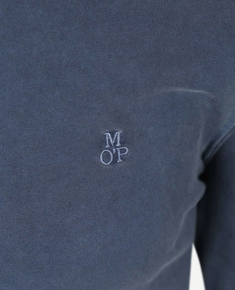Longsleeve poloshirt donkerblauw
