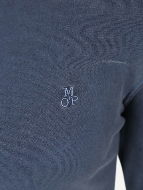 Marc o'polo longsleeve poloshirt donkerblauw
