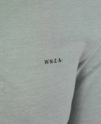 NZA longsleeve polo hamton piqué groen | Regular-fit
