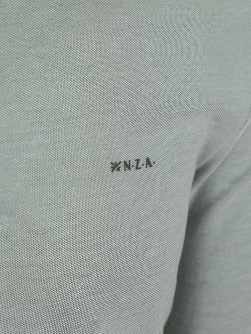 NZA longsleeve polo hamton piqué groen | Regular-fit