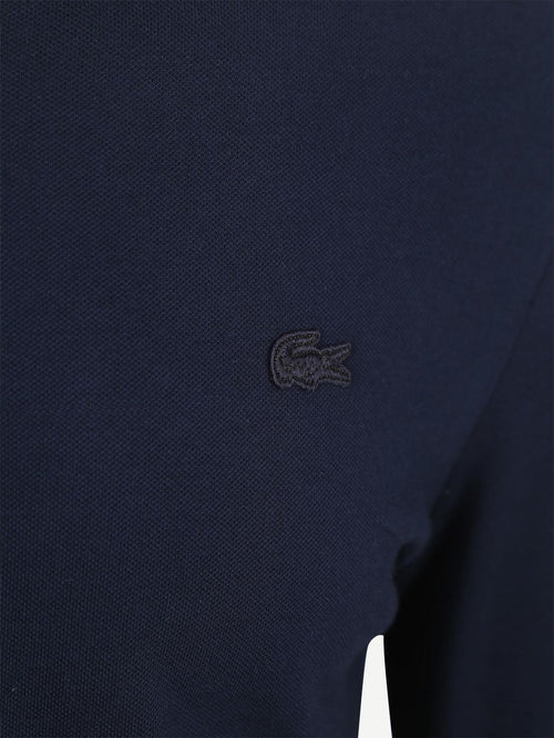 Longsleeve poloshirt piqué donkerblauw