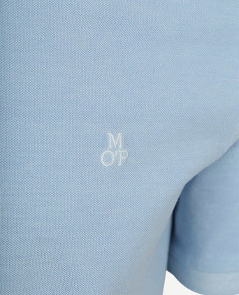 Poloshirt piqué dusted blauw