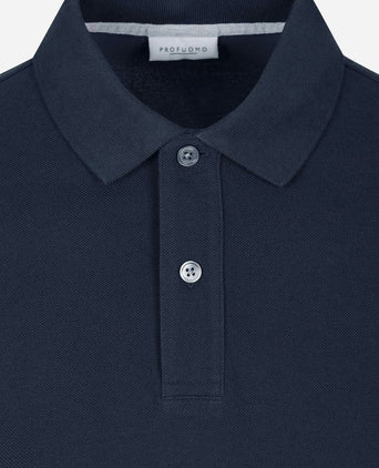Piqué poloshirt donkerblauw