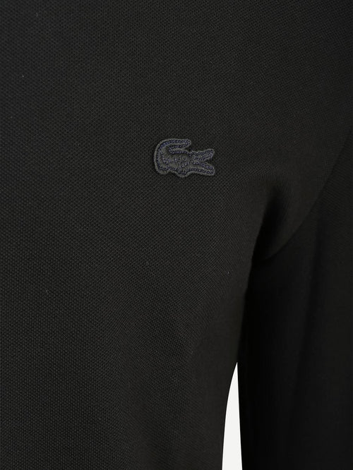 Longsleeve poloshirt piqué zwart