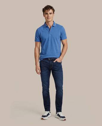 Fluo b polo blauw