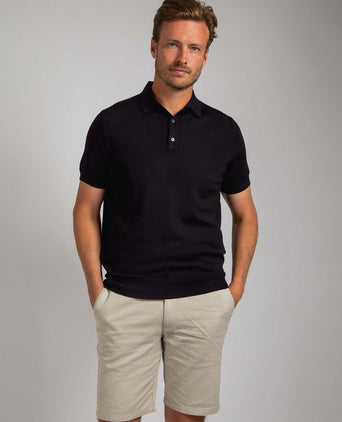 Polo rishi merinowol donkerblauw