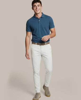Polo piqué royal blauw