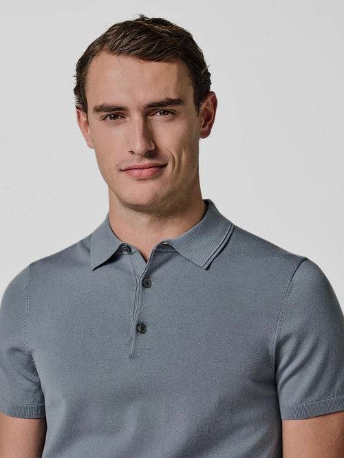 Poloshirt luxury basic blauw