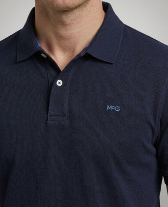 Piqué polo donkerblauw