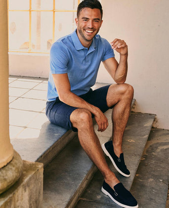 Polo mel pique mid blue