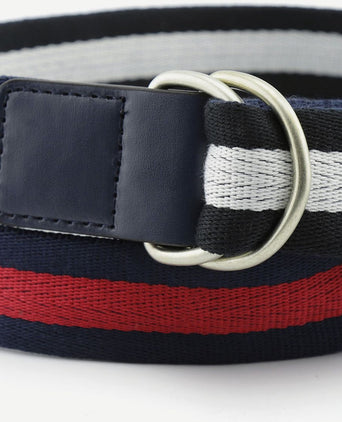 Tape riem donkerblauw rood
