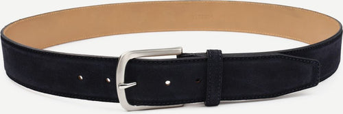 Riem suède leer donkerblauw