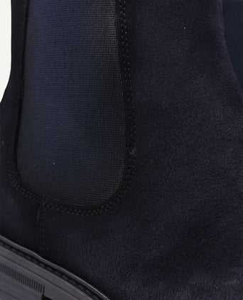 Chelsea boot suede donkerblauw