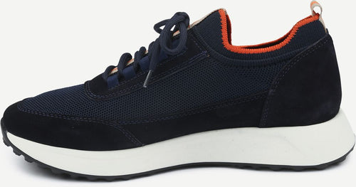 Sneaker suede donkerblauw