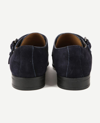 Amalfi schoen monk strap donkerblauw