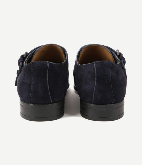 Amalfi schoen monk strap donkerblauw