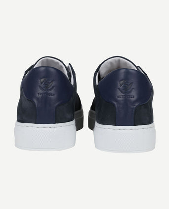 Nubuck skave sneaker donkerblauw