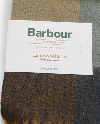 Barbour sjaal tattersall blauw beige