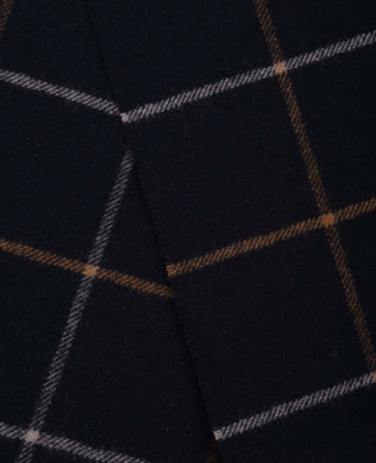 Sjaal lamswol ruiten donkerblauw
