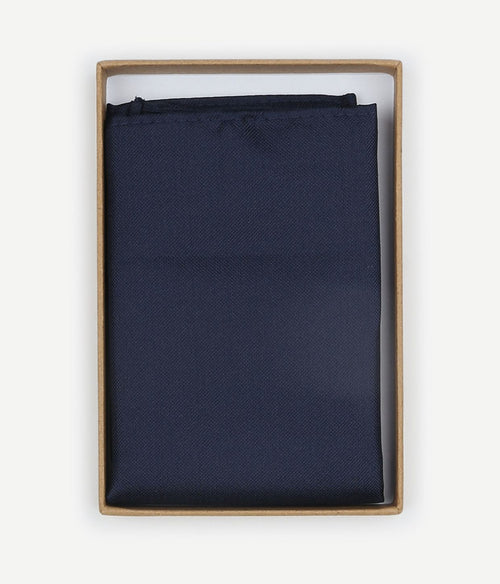 Suitable zijde pochet donkerblauw