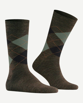 Burlington wol Edinburgh melange groen 7185