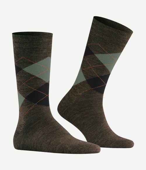 Burlington wol Edinburgh melange groen 7185