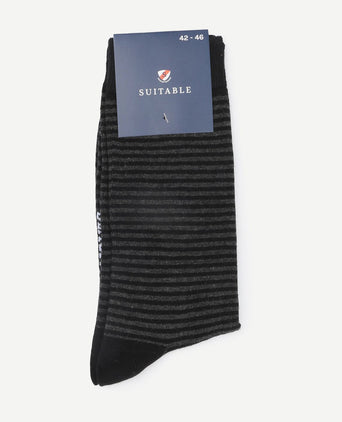 Suitable sokken streep antraciet