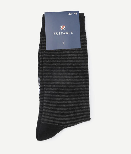 Suitable sokken streep antraciet