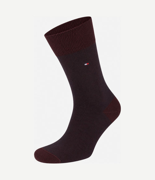 (2-pack) sokken birdseye donkerblauw bordeaux
