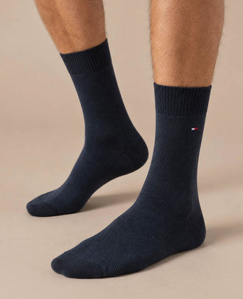 (2-pack) sokken birdseye blauw 001