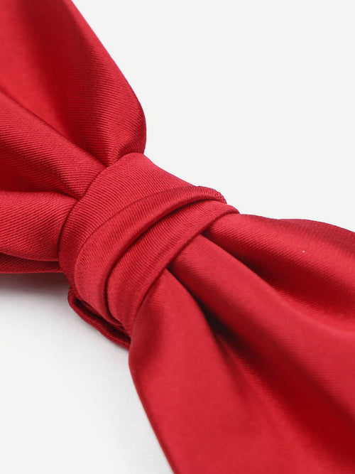 Suitable satin strik rood